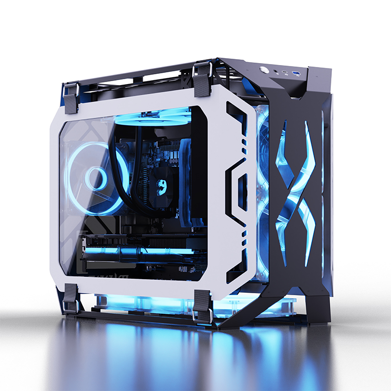Atx Case - Lovingcool Neues Design Offenes Gaming-Gehäuse Gehärtetes