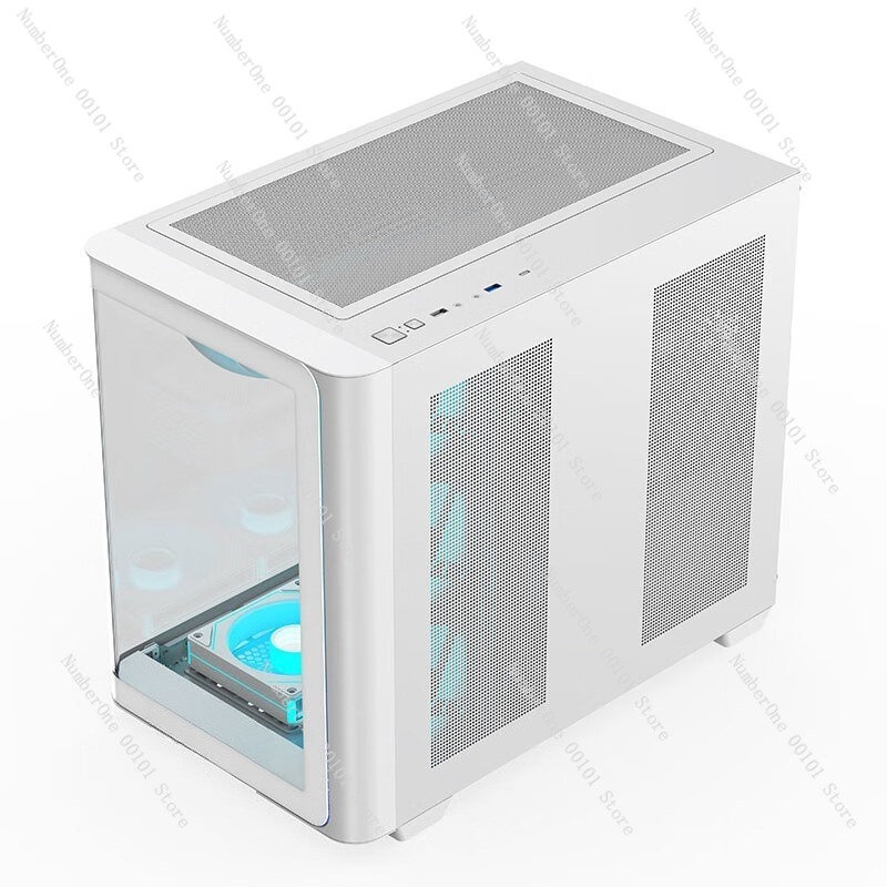 Atx Case - Panorama-Gebogenes Glas Desktop-PC-Gehäuse ATX Mid-Tower Gaming-Computer-Chassis