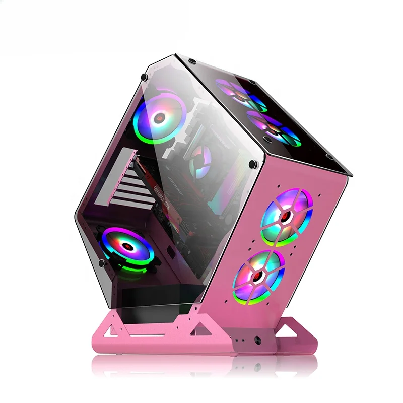 Atx Case - „Gaming-PC-Gehäuse mit unregelmäßigem Design, individuelles Desktop-Computer-Gaming